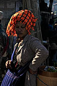 Inle Lake Myanmar. The market of the village of Nampan on the eastern lakeshore. 